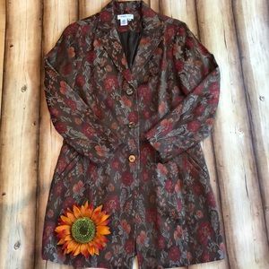 Coldwater Creek floral coat. EUC.